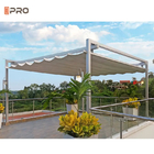 Afstandsbediening Pvc dak buiten aluminium pergola intrekbare luifel met lichtstrip