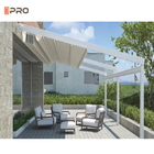 Aangepast modern aluminium pergola waterdicht zonnescherm intrekbaar verstelbaar pvc-dak