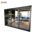 Beveiliging Patio Zwarte aluminium glazen schuifdeuren Moderne huis Buitenruimte Vensters en deuren