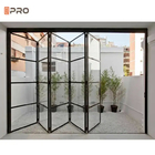 Moderne Aluminium Frames Dubbelglazen Bifold Door Interieur Glas Klappende Deur