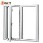 Vervanging van aluminium casemen de Franse Drievoudige Openslaande ramen in Wit hand open de invoeraluminium van het Kleurenopenslaande raam