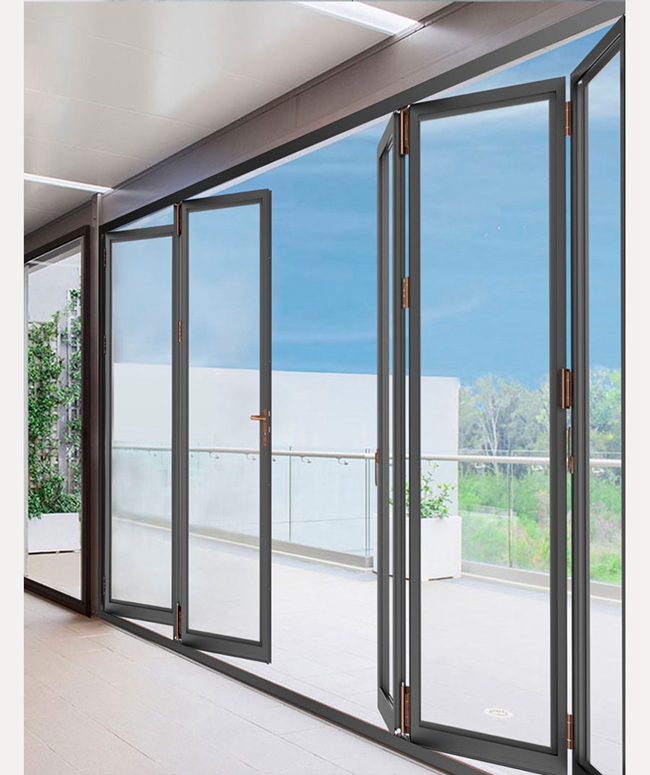 vouwend externe deuren, Vouwend deurglas, aluminium die deurhardware, Diagram 2 vouwen van de Scènetoepassing