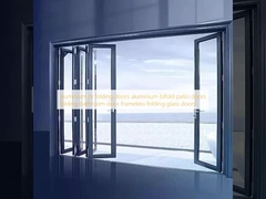 aluminium tweevoudige deuren aluminium tweevoudige patio deuren vouwbare badkamer deuren raamloze vouwbare glazen deuren