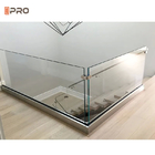 Eco-vriendelijke aluminium balustrade indoor trapleuningen roestvrij paal voor glazen balustrade onderdelen