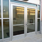 Commerciële Buiten de Opslagingang Front Doors van Aluminiumglas Scharnierende Deuren