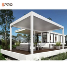 Op maat gemaakte moderne aluminium pergola patio buitenaf automatisch openend dak pergola