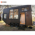 Lichte staalstructuur Log Cabin Kits Prefabricated Luxury Villa Prefab Mini Houses