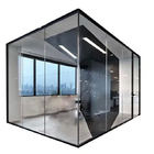 Moderne raamloze kantoordelen Restaurant Verhuisbare decoratieve glaswand