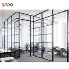 Moderne werkstation Interieur Glas Wand Office Scheidingsmuren Aanpassing Aluminium Frame