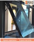 Het Moderne Afbaardende Venster van de aluminiumlegering, het Ruimtebesparing het Afbaarden Glasvenster het afbaarden verticale het venster van het vensteraluminium afbaarden