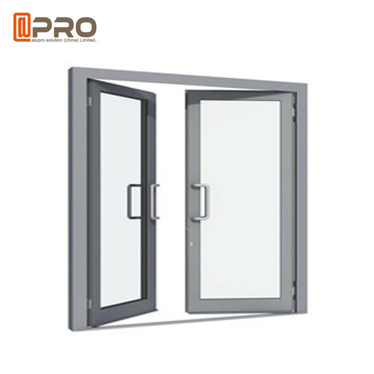 Het Geluid en de Hitteopenslaande raam van het Isolatie het grijze aluminium van Grey Modern Aluminum Casement Windows