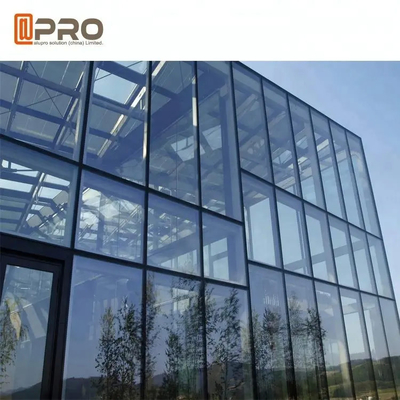 Warmtebestendige glazen gordijnmuur voor commerciële gebouwen gehard lage E-spinnen gordijnmuur grote grootte