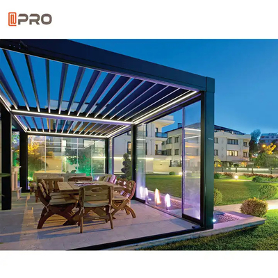 Op maat gemaakte moderne aluminium pergola patio buitenaf automatisch openend dak pergola